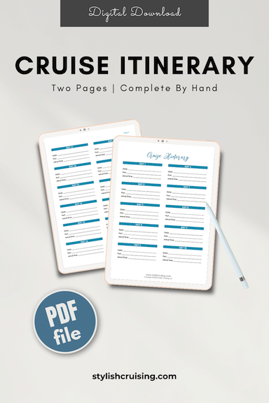 Pinterest Pin Cruise Itinerary