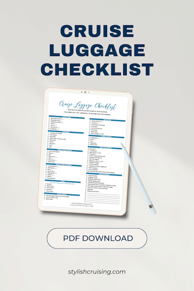 Pinterest Pin Cruise Luggage Checklist