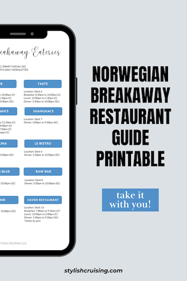 Pinterest Pin Norwegian Breakaway Eateries Printable