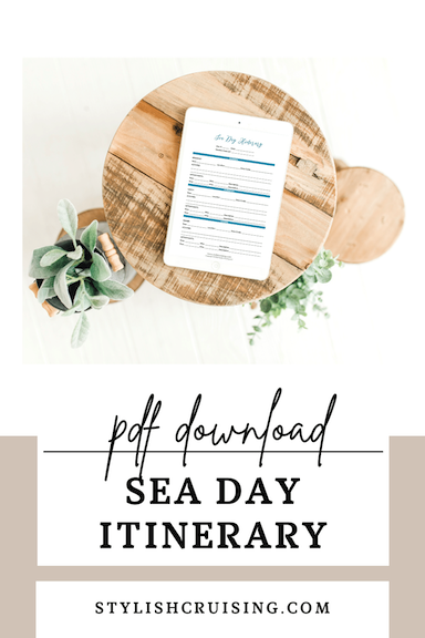 Pinterest Pin Sea Day Itinerary