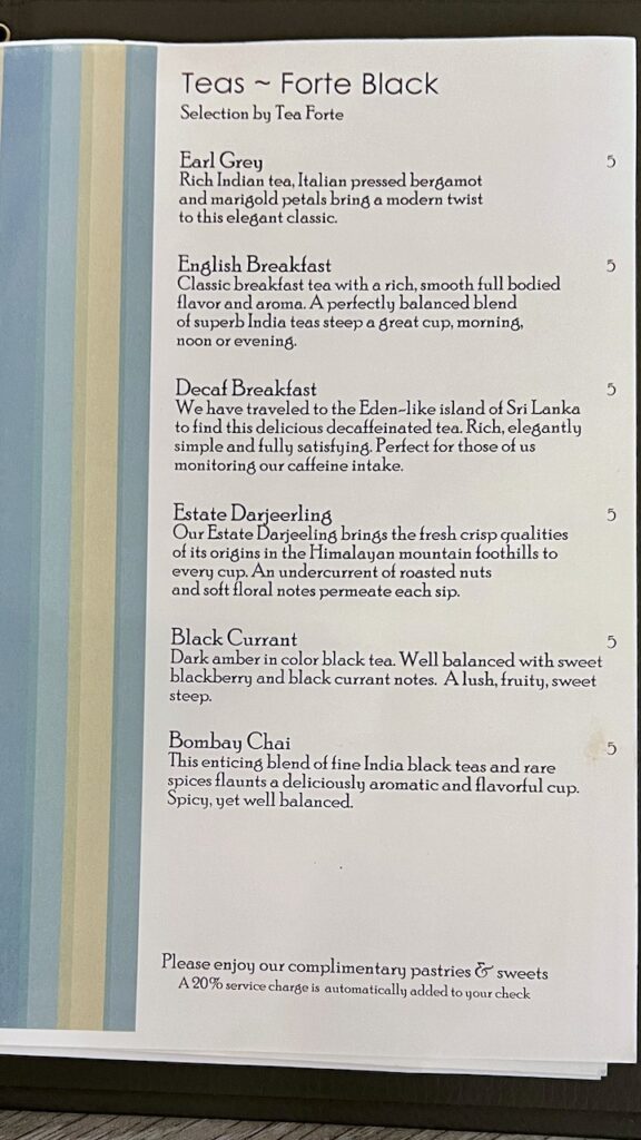 Cafe al Bacio teas