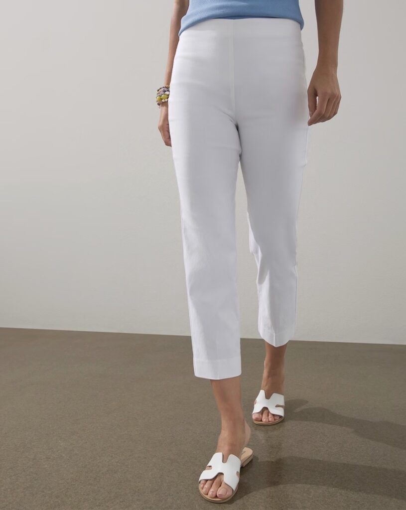 Chicos Juliet straight crops white