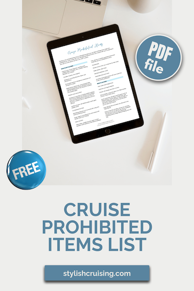 FREE Cruise Prohibited Items List