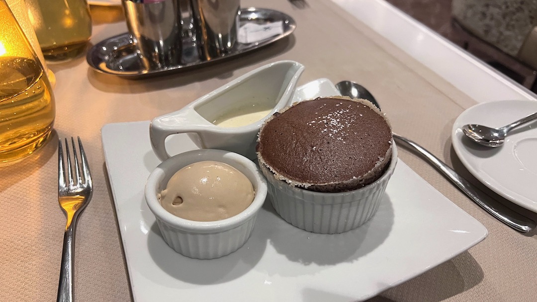 Celebrity Equinox Luminae chocolate souffle