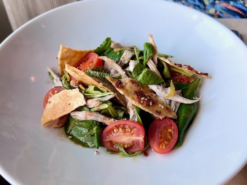 Celebrity Equinox Luminae green leaf chicken salad edited