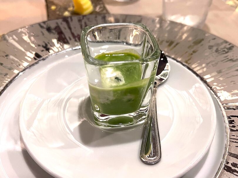 Celebrity Equinox Luminae pea amuse bouche edited