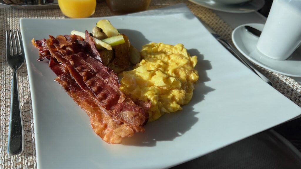 Celebrity Equinox Luminae scrambled eggs and bacon 2