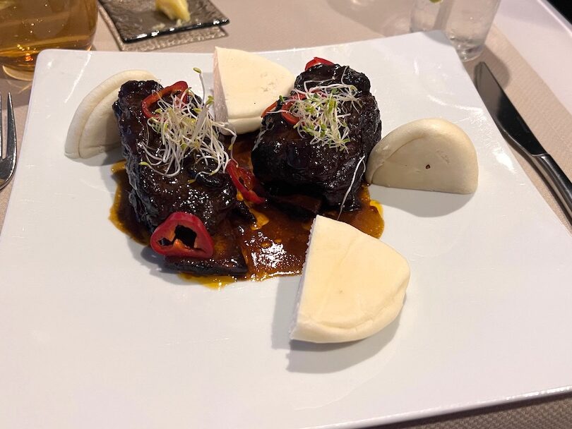 Celebrity Equinox Luminae spicy short ribs with bao buns edited