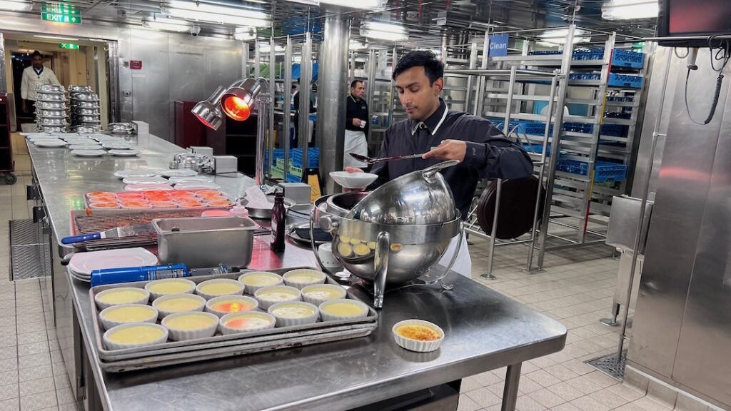 Celebrity Equinox Murano creme brulee prep