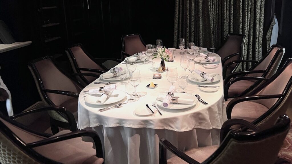Chefs table setting