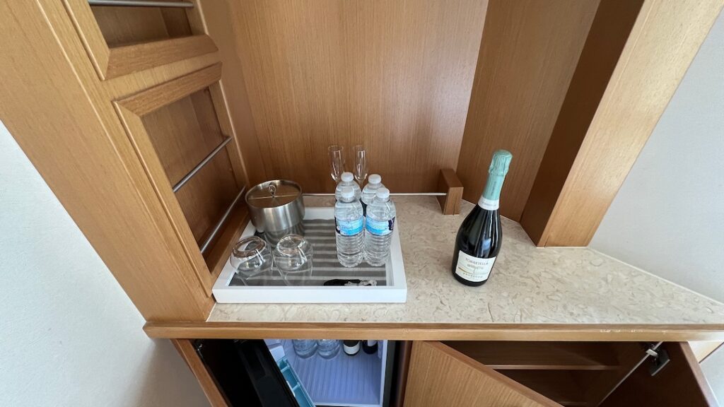 Equinox Sunset Sky Suite refreshments