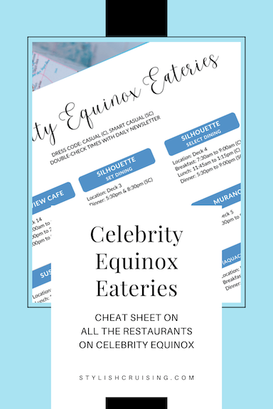 Pinterest Pin Celebrity Equinox Eateries Printable