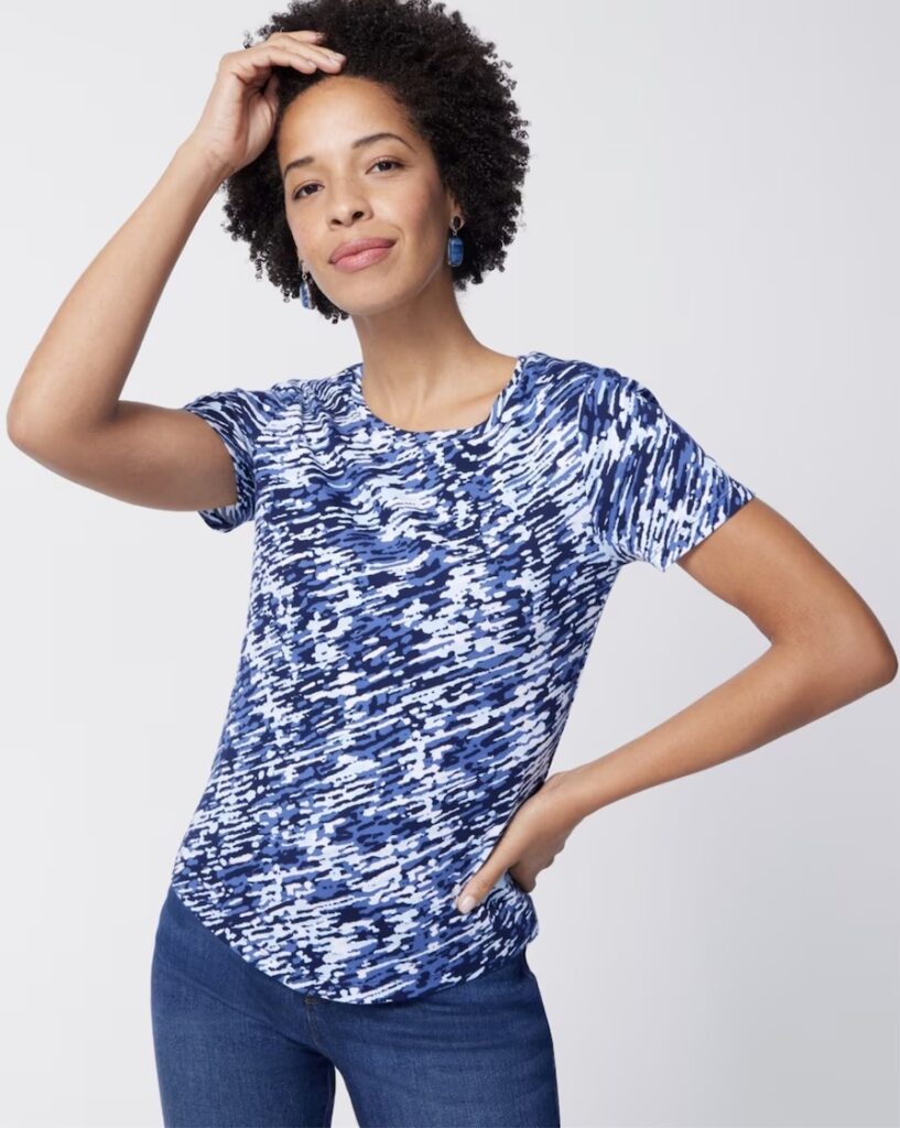 COTR graphic rain Sara scoopneck tee ocean drop