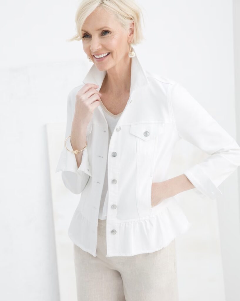 Chicos Peplum denim jacket