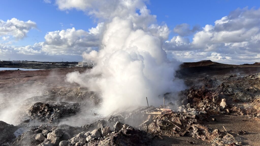 Iceland geothermal geyser