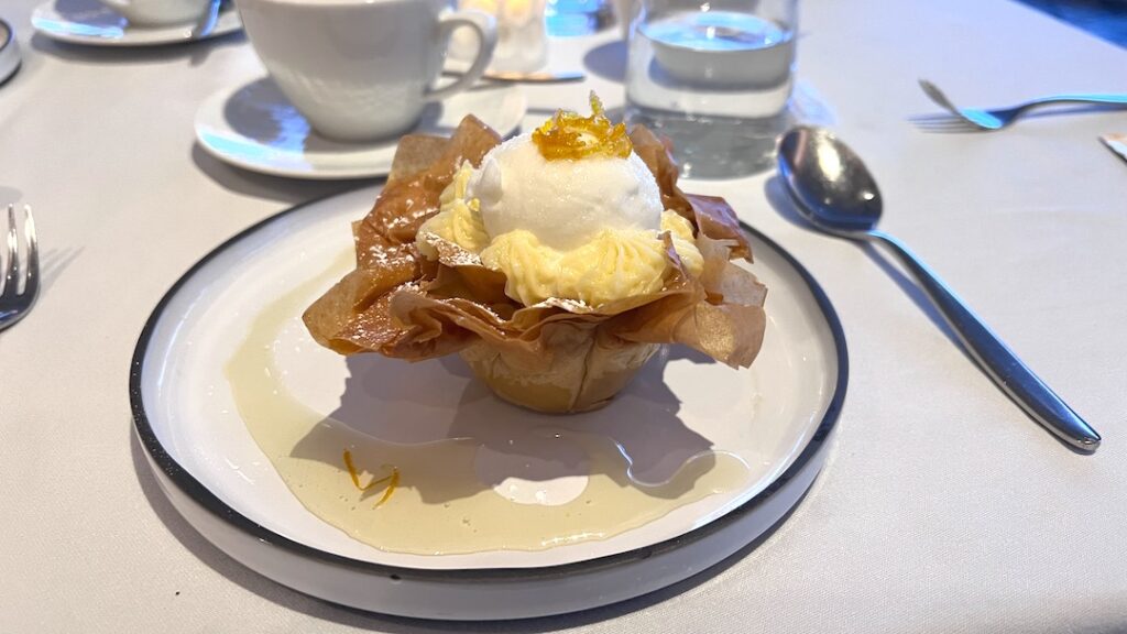NCL Prima Palomar French apple tart a la mode