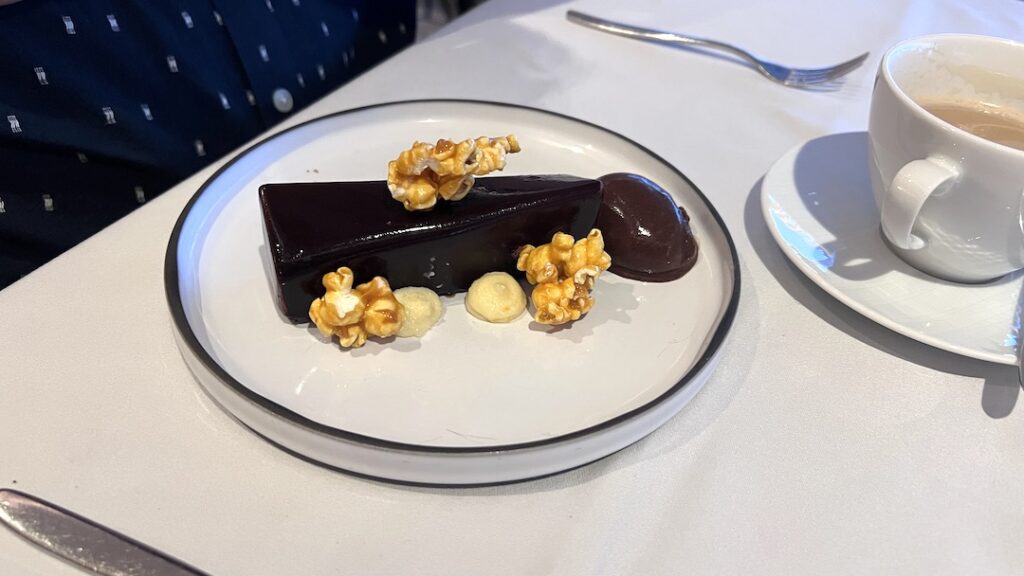 NCL Prima Palomar Valrhona dark chocolate mousse cake