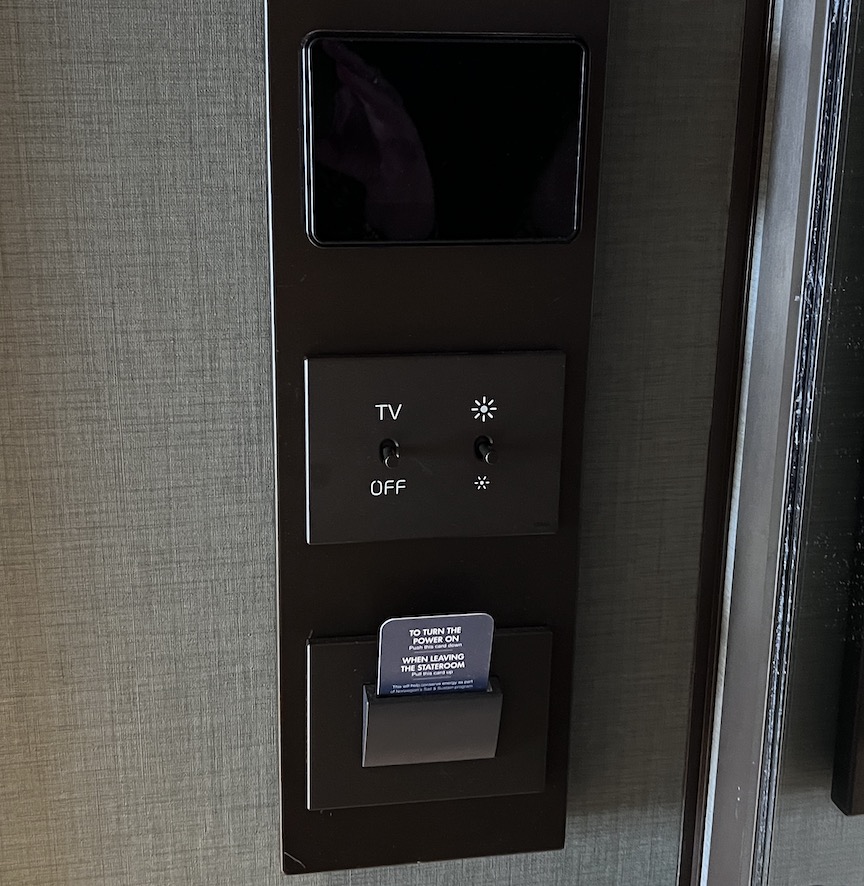 Prima 2 bedroom villa cabin control panel