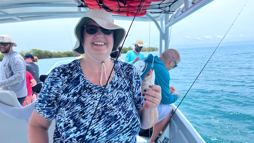Harvest Caye Believe Pams big catch