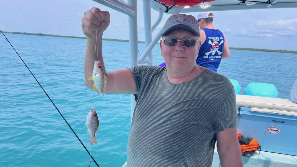 Harvest Caye Belize Myrons double catch