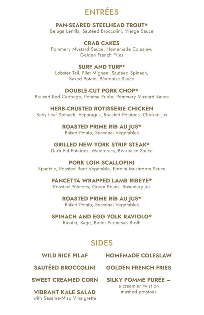 Haven Dinner Menu 2