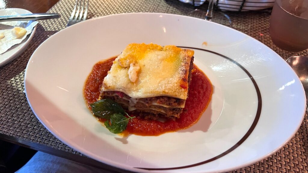 NCL Breakaway La Cucina lasagna