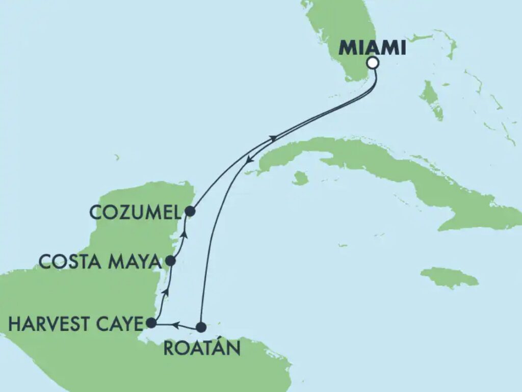 Western Caribbean itinerary