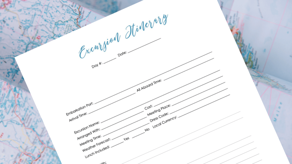 excursion itinerary