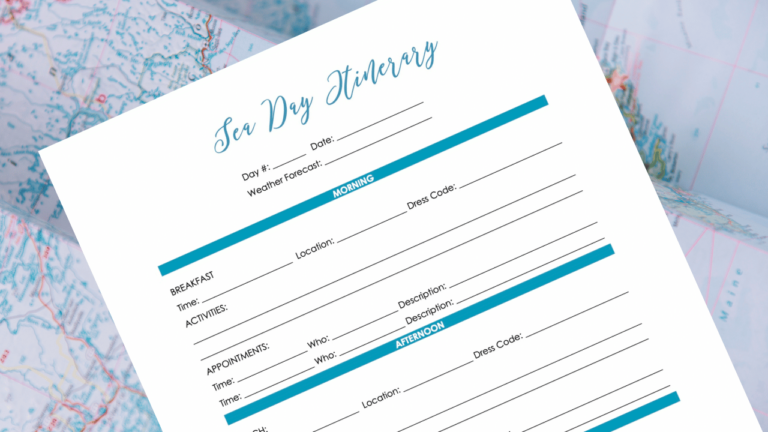 Sea Day Itinerary (PDF)