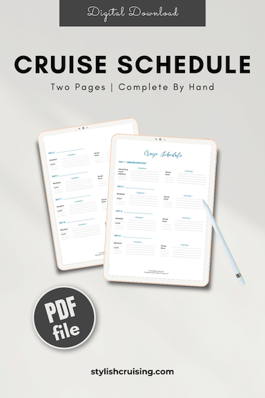 Pinterest Pin Cruise Schedule